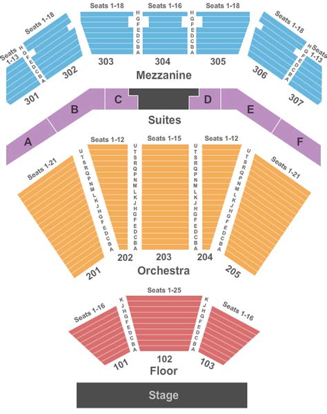 venue at horseshoe casino seating chart
